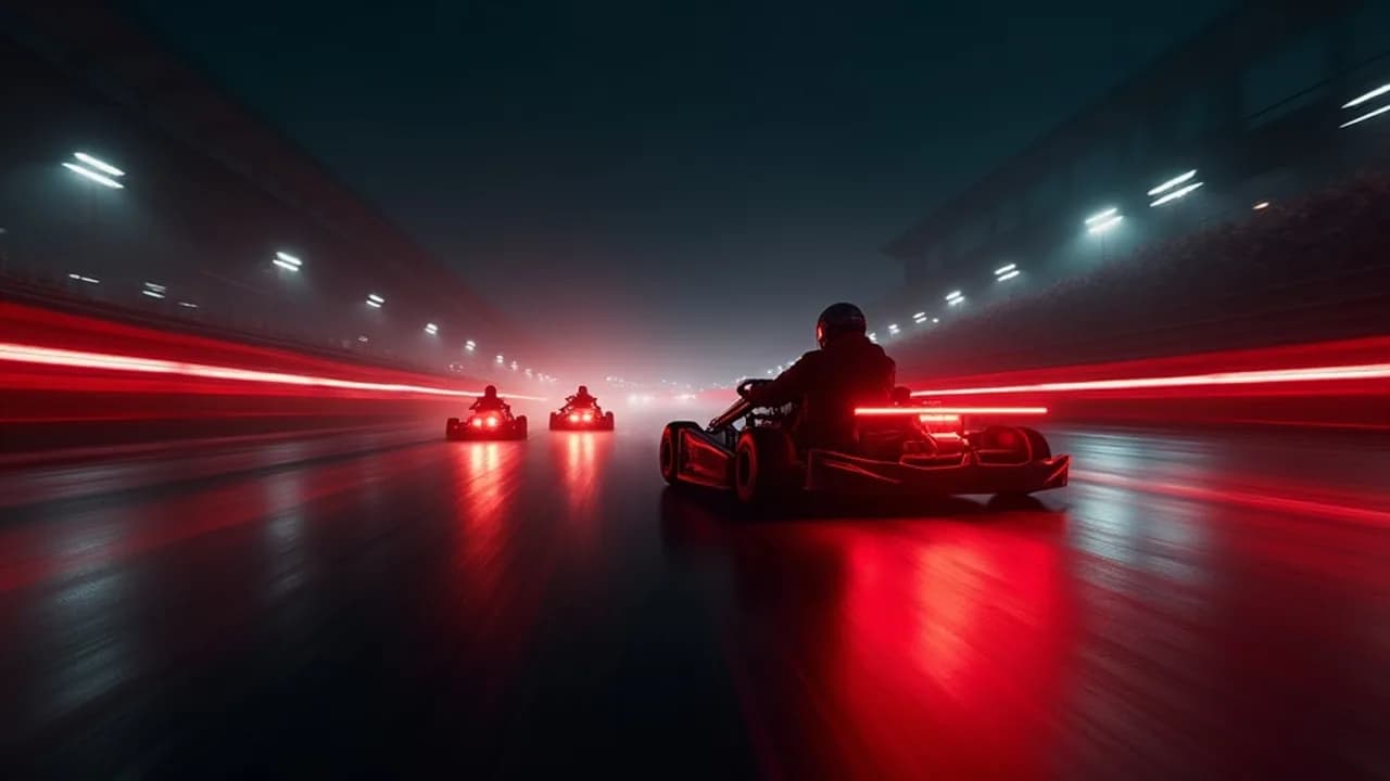 Night endurance karting race